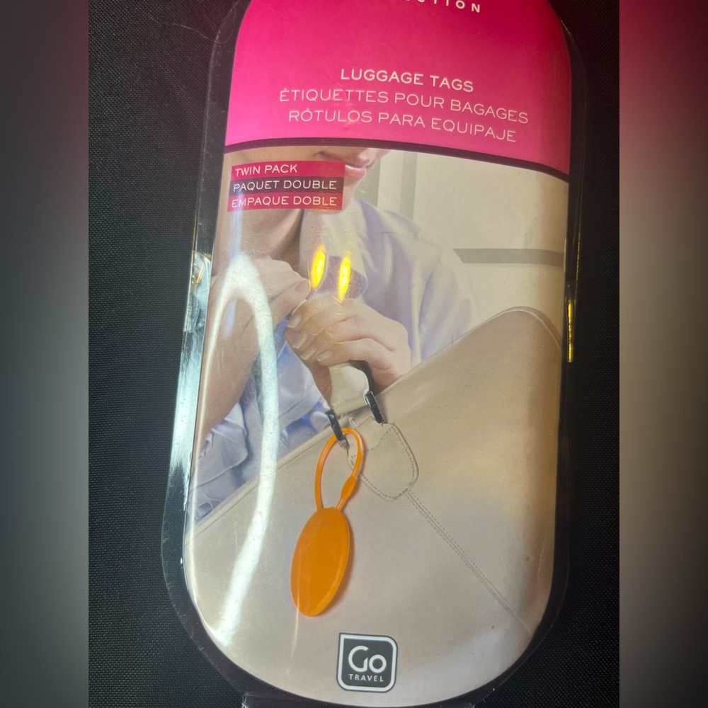 Oval Orange Silicone Luggage Tag Travel Aircraft Luggage Tag